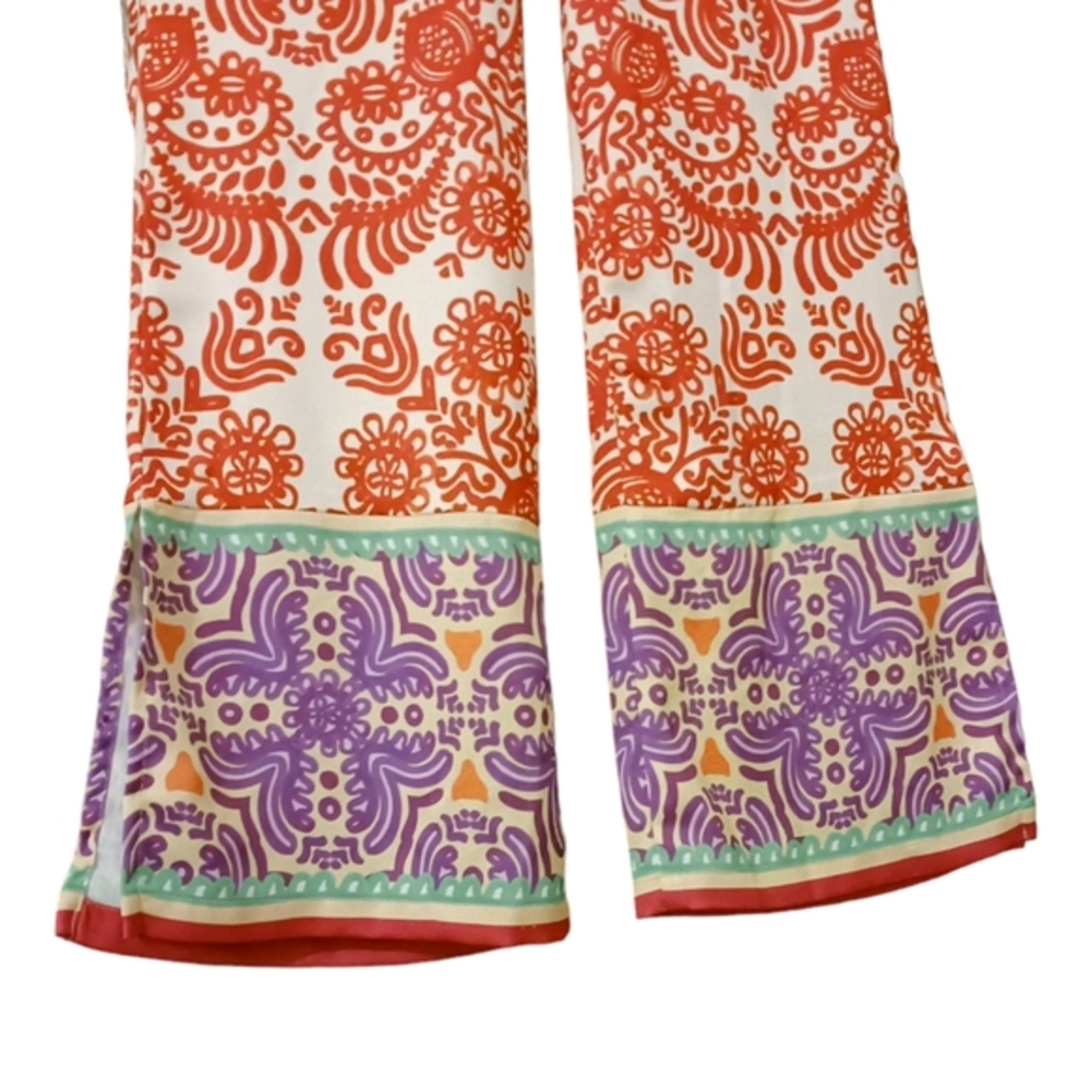 💰ZARA Women's Boho Straight Leg Print Pants. SM NWT - Picture 2 of 8